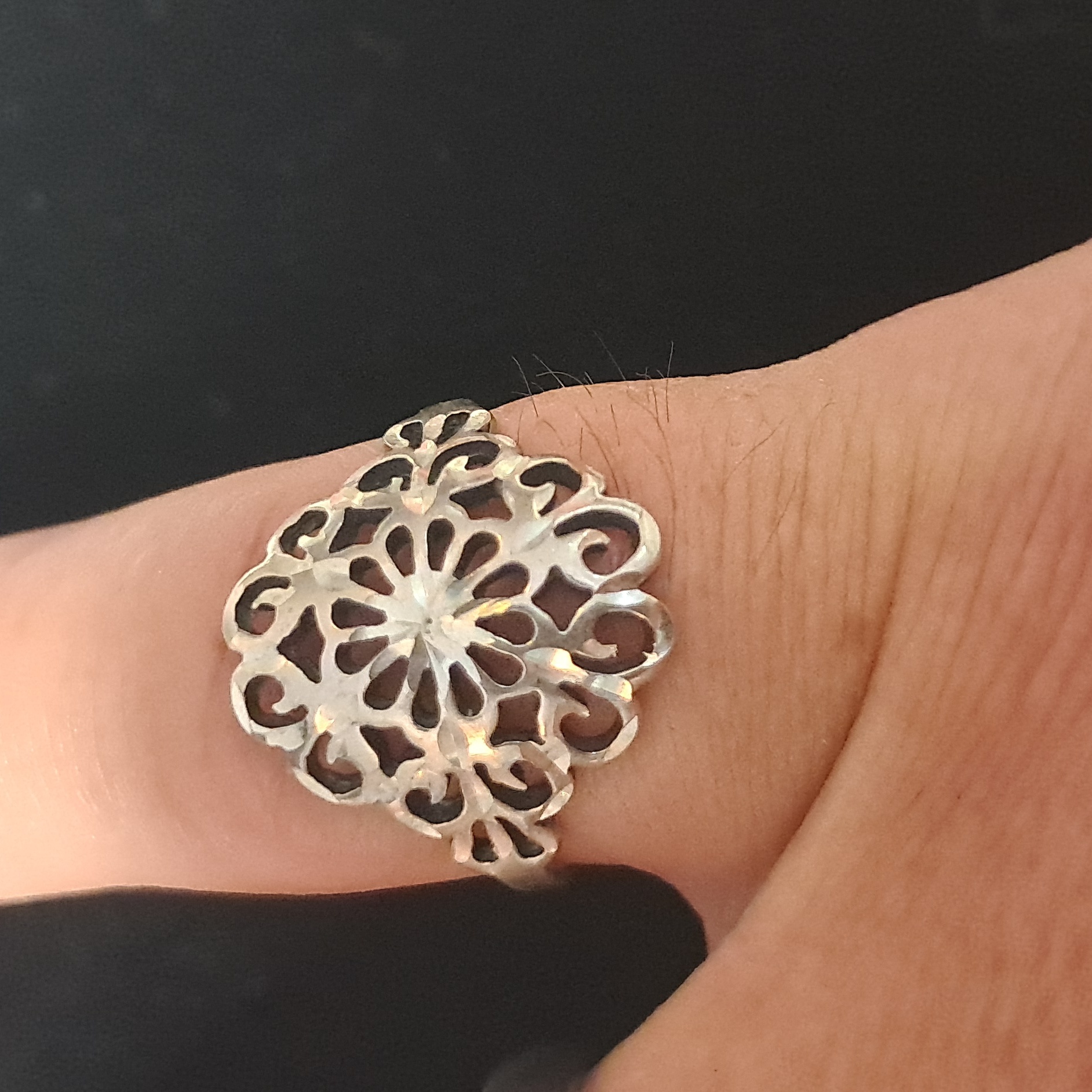 Zuni Sterling Flower Ring 52$